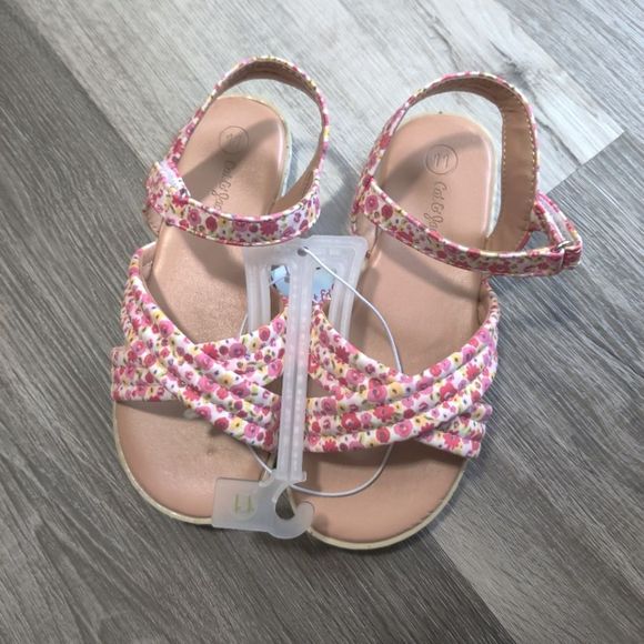 Cat & Jack Shoes Nwt Cat Jack Toddler Girls 1 Pink Floral Chloe